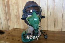 Air Force Type-59 Leather Pilot Flight Helmet, Tactics Goggles, Oxygen Mask