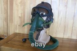 Air Force Type-59 Leather Pilot Flight Helmet, Tactics Goggles, Oxygen Mask 6502