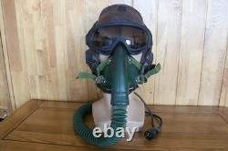 Air Force Type-59 Leather Pilot Flight Helmet, Tactics Goggles, Oxygen Mask 6502