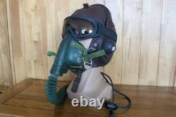 Air Force Type-59 Leather Pilot Flight Helmet, Tactics Goggles, Oxygen Mask 6502