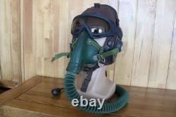 Air Force Type-59 Leather Pilot Flight Helmet, Tactics Goggles, Oxygen Mask 6502