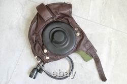 Air Force Type-59 Leather Pilot Flight Helmet, Tactics Goggles, Oxygen Mask 6502
