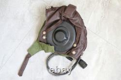 Air Force Type-59 Leather Pilot Flight Helmet, Tactics Goggles, Oxygen Mask 6502