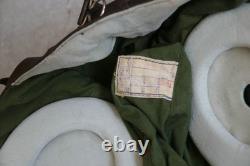 Air Force Type-59 Leather Pilot Flight Helmet, Tactics Goggles, Oxygen Mask 6502