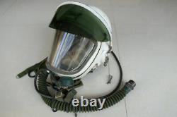 Air force MIG-21 fighter pilot flight helmet, pull down black sunvisor