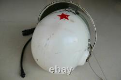 Air force MIG-21 fighter pilot flight helmet, pull down black sunvisor