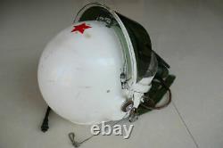 Air force MIG-21 fighter pilot flight helmet, pull down black sunvisor