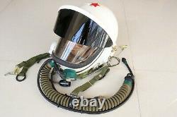 Air force mig-21 fighter pilot flight helmet, pull down black sunvisor