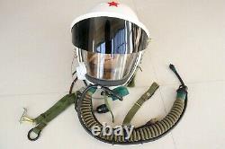 Air force mig-21 fighter pilot flight helmet, pull down black sunvisor