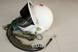 Air force mig-21 fighter pilot flight helmet, pull down black sunvisor