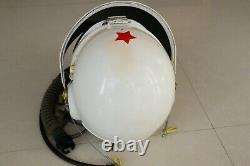 Air force mig-21 fighter pilot flight helmet, pull down black sunvisor