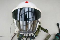 Air force mig-21 fighter pilot flight helmet pull down black sunvisor No. 9012075