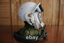 Air force mig-21 fighter pilot flight helmet & pull down sun-visor (No. 8011040)