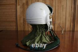 Air force mig-21 fighter pilot flight helmet & pull down sun-visor (No. 8011040)