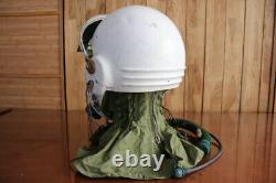 Air force mig-21 fighter pilot flight helmet & pull down sun-visor (No. 8011040)