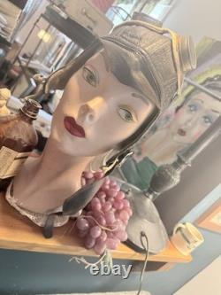 Amelia earhart Style Flight Cap Helmet Goggles 1930s Airplane Flight Lady Pilot