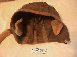 Antique WW2 US Pilot A-9 Med. Cloth Flight Helmet