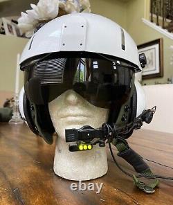 Anvis 6 Sph5 XL Dual Visor Helicopter Pilot Flight Helmet Ballistic Lip Lite Cep