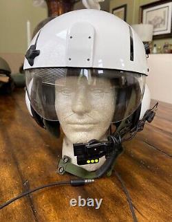 Anvis 6 Sph5 XL Dual Visor Helicopter Pilot Flight Helmet Ballistic Lip Lite Cep