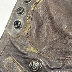 Army Air Force Leather Aviator Flight Cap Pilot Helmet Military #70 Medium