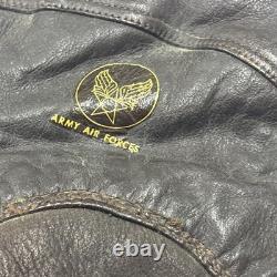 Army Air Force Leather Aviator Flight Cap Pilot Helmet Military #70 Medium