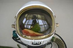 Astronaut cosmonaut spaceman pilot flight helmet // rare yellow sun-visor //