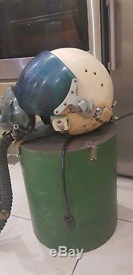 Authentic Russian Pilot Flight Helmet ZSH-5A + Oxygen Mask KM-34