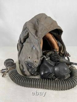 Authentic US Pilot Aviation Helmet 1950s-80s with Earphones Headphones Oxygen Hose Authentic US Pilot Aviation Helmet 1950s-80s with Earphones Headphones Oxygen Hose