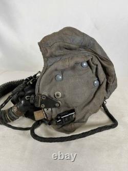 Authentic US Pilot Aviation Helmet 1950s-80s with Earphones Headphones Oxygen Hose Authentic US Pilot Aviation Helmet 1950s-80s with Earphones Headphones Oxygen Hose