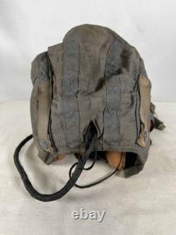 Authentic US Pilot Aviation Helmet 1950s-80s with Earphones Headphones Oxygen Hose