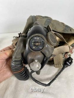 Authentic US Pilot Aviation Helmet 1950s-80s with Earphones Headset Oxygen Hose