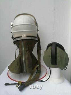 CASCO PILOTA AERONAUTICA RUSSO GSH 6A Set Soviet Pilot Flight Helmet 1967