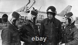 CASCO PILOTA AERONAUTICA RUSSO ZSH 3M KM32 Set Soviet Pilot Flight Helmet 1960