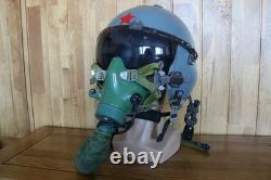 CHINESE AIR FORCE FIGHTER PILOT HELMET, OXYGEN MASK YM-9915G T Hook