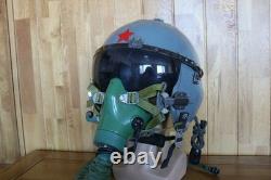 CHINESE AIR FORCE FIGHTER PILOT HELMET, OXYGEN MASK YM-9915G T Hook