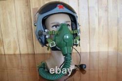 Chinese Air Force Fighter Pilot Aviation Flight Helmet, Oxygen Mask YM-6512A