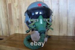 Chinese Air Force MiG Fighter Pilot Helmet 1#/Largest, Oxygen Mask YM-9915G