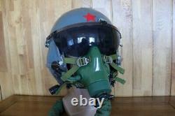 Chinese Air Force MiG Fighter Pilot Helmet 1#/Largest, Oxygen Mask YM-9915G