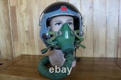 Chinese Air Force MiG Fighter Pilot Helmet 1#/Largest, Oxygen Mask YM-9915G