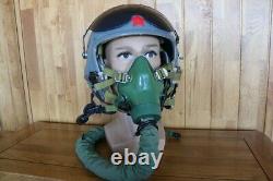 Chinese Fighter Pilot Flight Helmet + Oxygen Mask YM-9915G