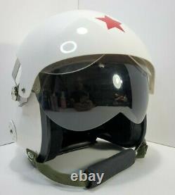 Chinese Mig Fighter Pilot Flight Helmet Double Visor. Near Mint. Few Blemishes