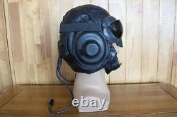 Classics MiG Pilot Leather Flight Helmet (Black Brown Headset Cap), Goggles