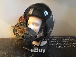 Cold War RAF Mk1A Fighter Pilots Flying Flight Helmet Oxygen Mask Type G NOT WW2