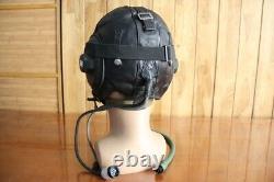 Cold war, Early Mig-15 Pilot Winter Leather Flight Helmet, Oxygen Mask, Goggles