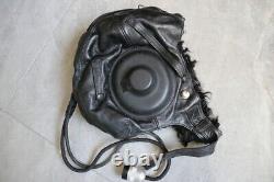 Cold war, Early Mig-15 Pilot Winter Leather Flight Helmet, Oxygen Mask, Goggles