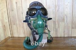 Early Air Force MiG Pilot Southern Winter Helmet, Oxygen mask, Brown Goggles