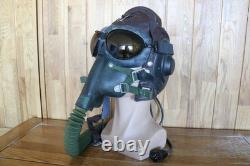 Early Air Force MiG Pilot Southern Winter Helmet, Oxygen mask, Brown Goggles