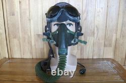 Early Air Force MiG Pilot Southern Winter Helmet, Oxygen mask, Brown Goggles