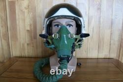 Early Chinese Air Force Mig-21 Fighter Pilot Helmet, Oxygen Mask