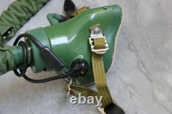 Early Chinese Air Force Mig-21 Fighter Pilot Helmet, Oxygen Mask